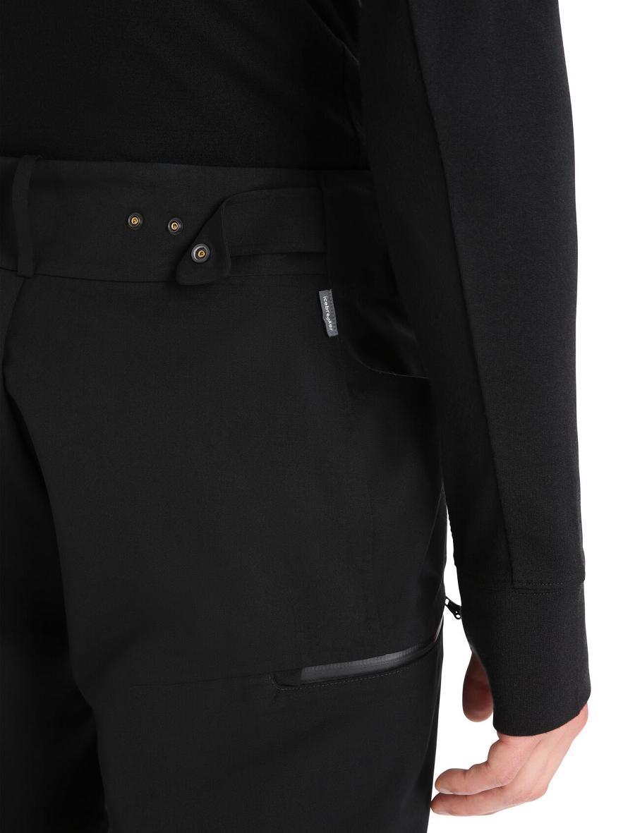 Men's Icebreaker Shell+™ Merino Pants Black | CA 1834AHKP